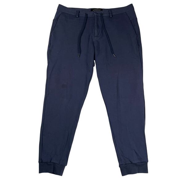 Liverpool Men’s Soft Knit Trouser Jogger Pants Button/Zip Drawstring Size 36x29 - Picture 1 of 9